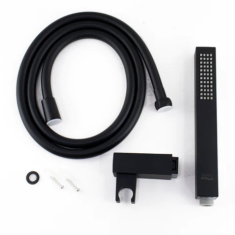 مجموعة سماعة كايلا GX-00141B السماعة 1 نظام خرطوم كرومالوكس ضد الإتلاف 150 سم مع علاقة ومجموعة التثبيت اللون أسود