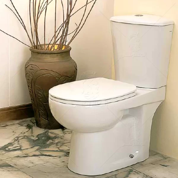 مرحاض أرضى اكو بالدش والسديلى والخزان بالعدة وطقم التثبيت من ديورافيت