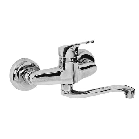 ( طلب مسبق ) خلاط مطبخ حائطى اكيلدز 2 تركى يد واحدة قنطرة سفلية اللون كروم من كارامان