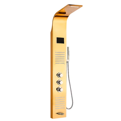 ( طلب مسبق ) شاور بانل 6022 مضيئة وشاشة عرض ديجيتال مقاس 150 سم بعدد 48 جيت ودش علوى 3 نظام ومخرج سفلى