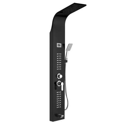 ( طلب مسبق ) شاور بانل 6004 بشاشة عرض ديجيتال صغيرة مقاس 150 × 22 سم بعدد 48 جيت و دش علوى و مخرج سفلى مقاس 8