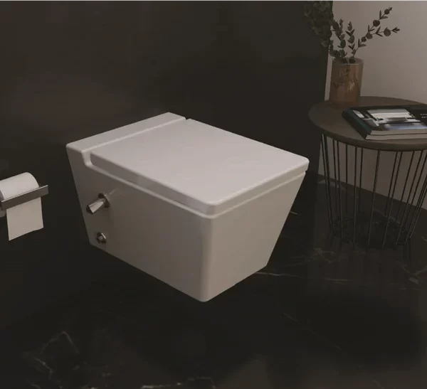 مرحاض معلق كيبلر 2561490075 بالشطاف الداخلى و السيديلى بلاستيك شامل مجموعة التثبيت المقاس 40 × 54 سم من ساني بيور